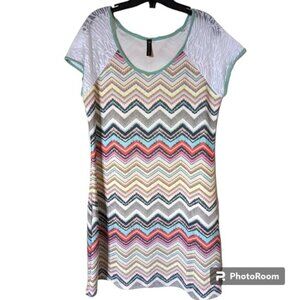 Casa lee geometric pattern boho print  dress size L